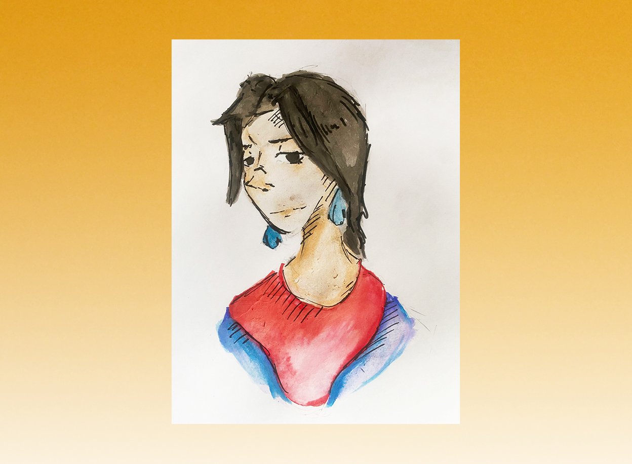 Детский рисунок «Кавказский пленник», Лев Толстой