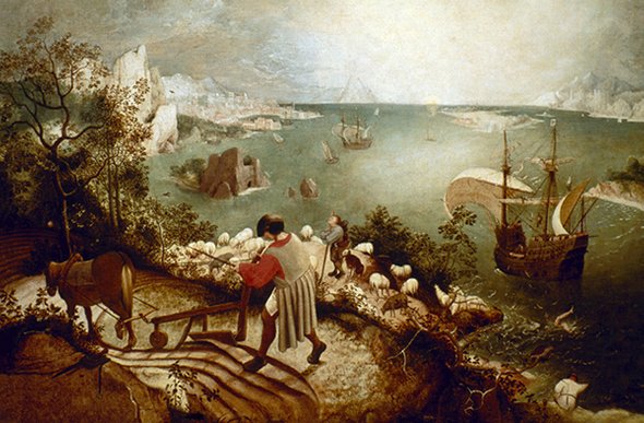 Питер Брейгель Старший. Падение Икара