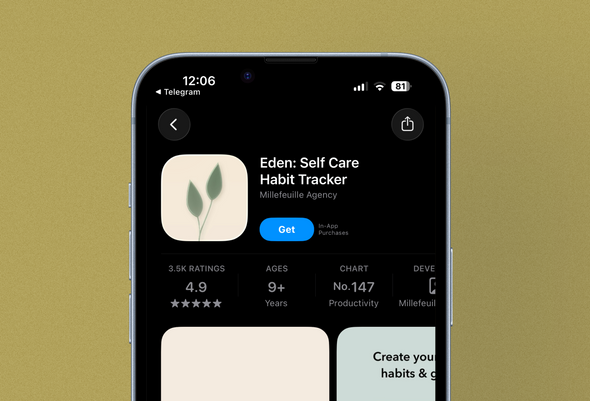Eden, бесплатное приложение для внедрения полезных привычек