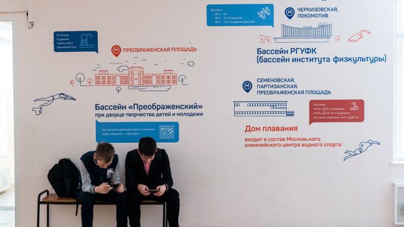 оформление рекреации ГТО школы № 1080 студией 33dodo