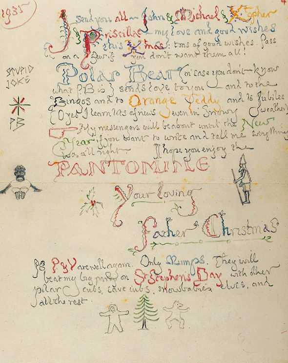 Письмо за 1935 год из книги Дж. Р. Р. Толкина «Письма Рождественского Деда»