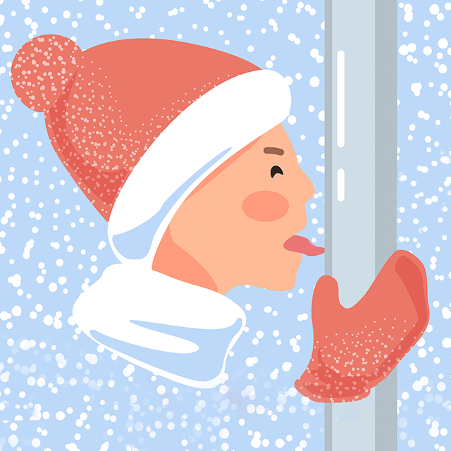 Ребёнок лизнул качели на морозе и прилип к ним языком. Что делать?