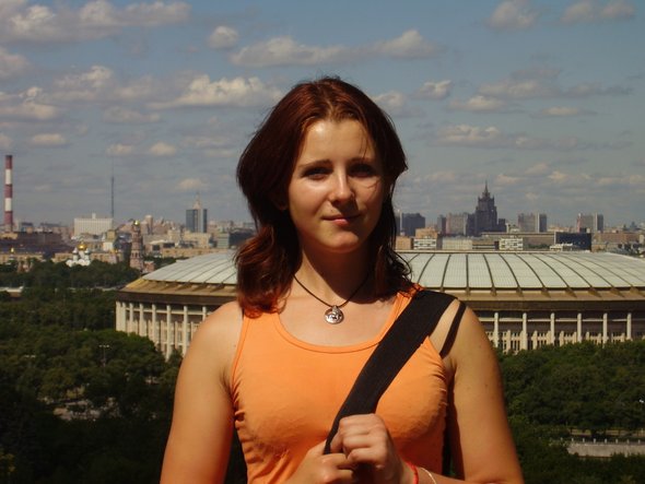 На смотровой площадки в МГУ, зачисление на первый курс (2007 год)