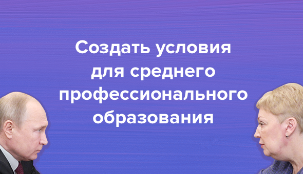 Создать условия для среднего профессионального образования