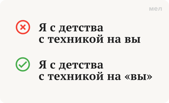 «C техникой на „вы“» или «на вы»: как писать правильно