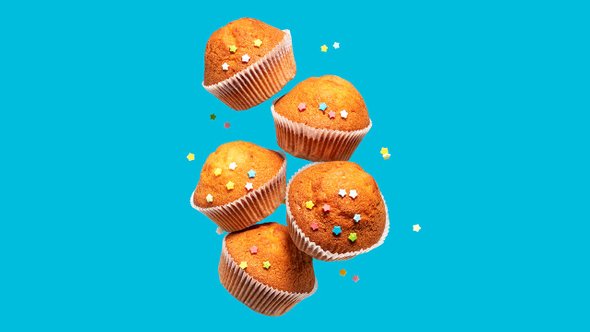 Маффины с посыпкой, фото еды, мучное