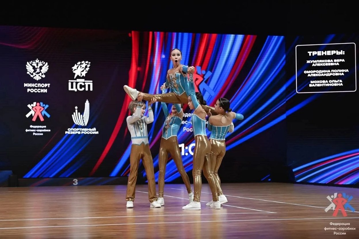 Детские соревнования по аэробике