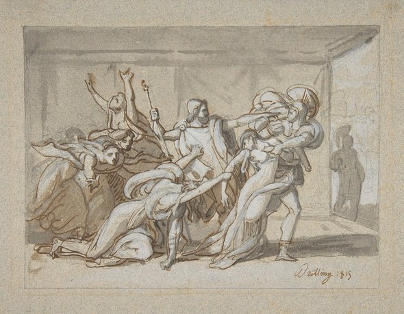 Мишель Мартен Дроллинг. Сцена из «Илиады» Гомера