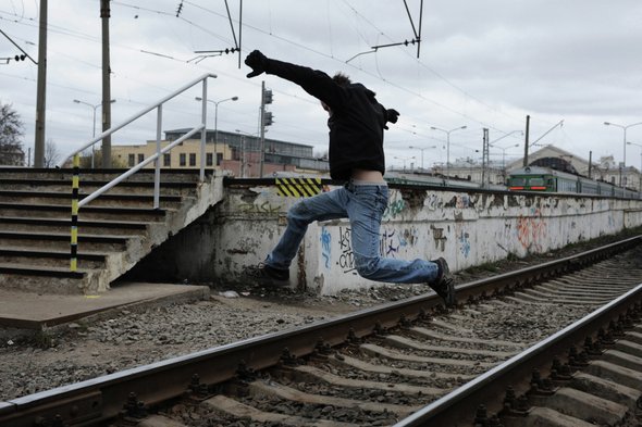 Железнодорожные пути, зацепинг