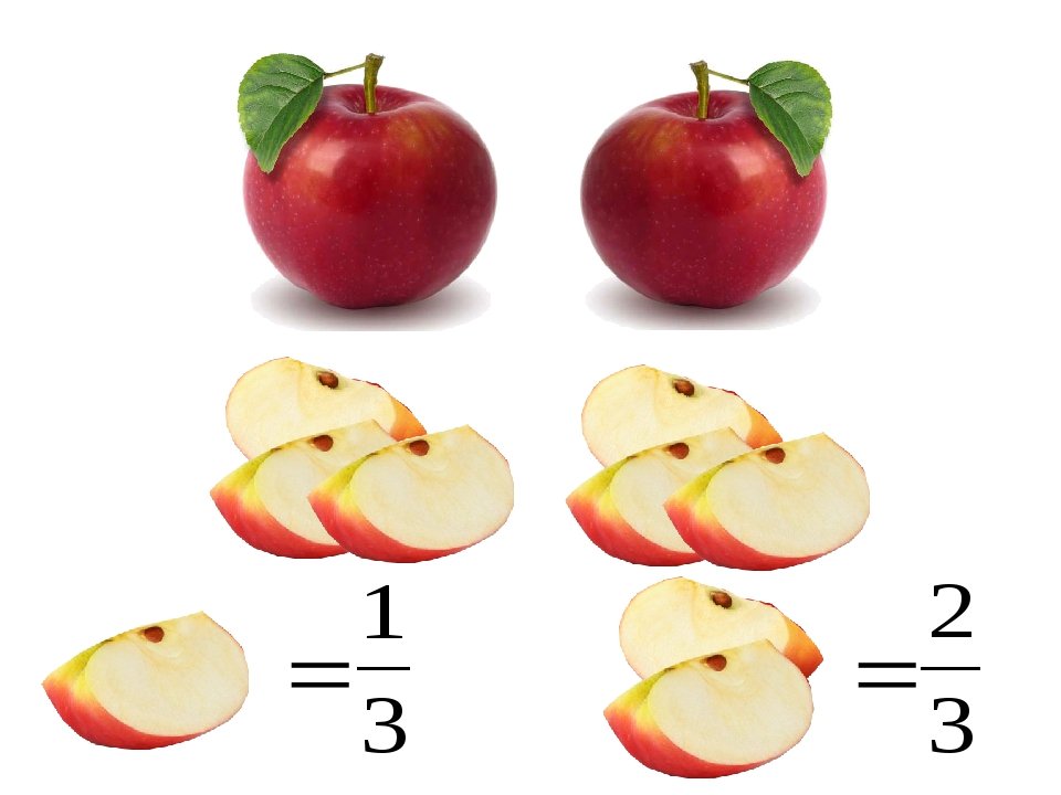 Две трети яблока. Математические яблочки для детей. Четверть яблока. Части целого для детей. Деление яблока на части.