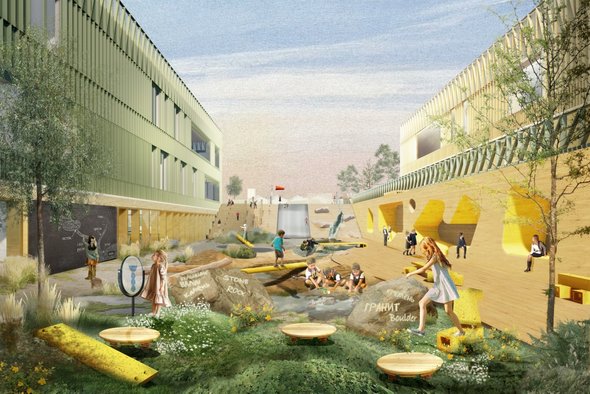 Концепция нового образовательного центра школы «Летово». Проект голландского бюро Atelier PRO Architects и российского архитектурного бюро «Дружба»