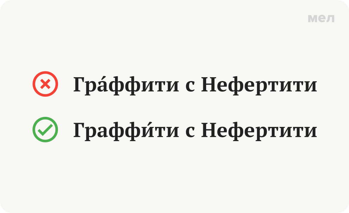 граффити ударение как правильно произносить
