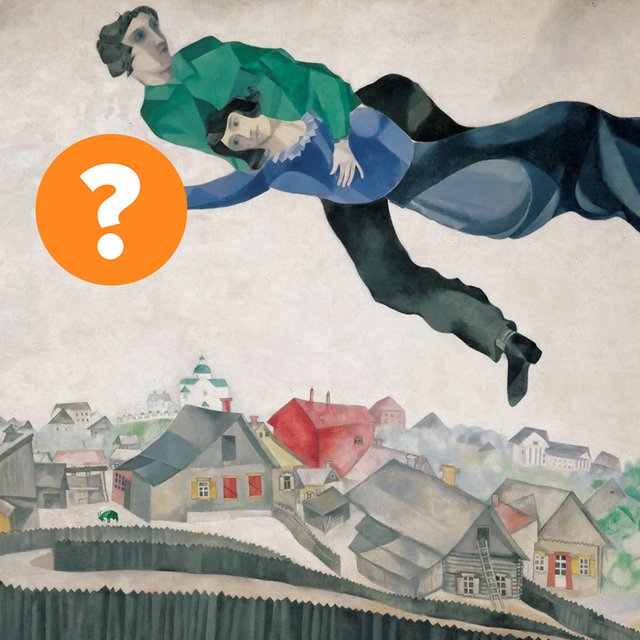 Что держит девушка на этой картине? Тест: какую деталь мы спрятали на полотнах Шагала