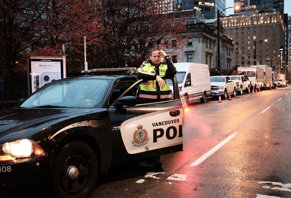 Полицейский, Ванкувер, полицейская машина