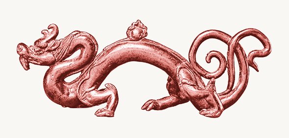 Статуэтка дракона с рогом, XIV в.