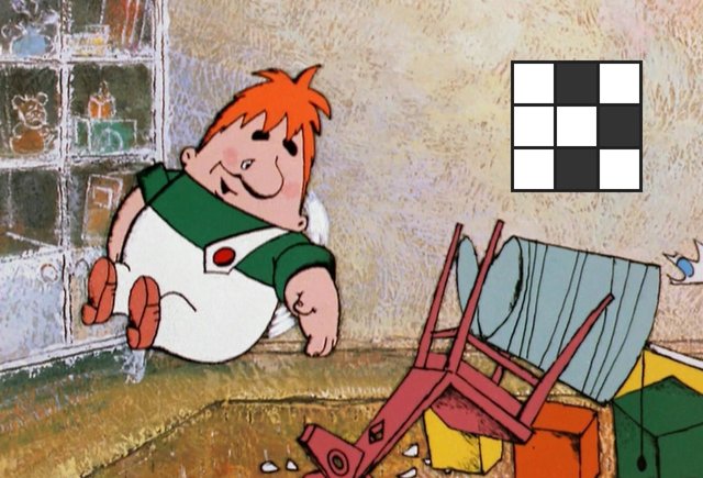 В меру упитанный мужчина в самом расцвете сил. Кто это? Кроссворд по советским мультфильмам