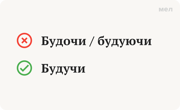 Будочи — неправильно Будуючи — неправильно Будучи — правильно
