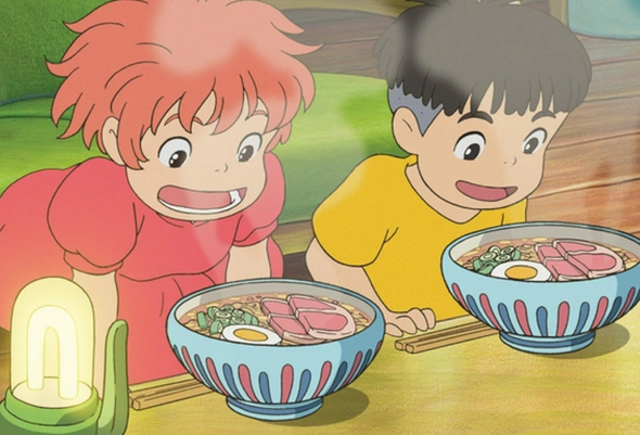 Рыбка Поньо на утесе