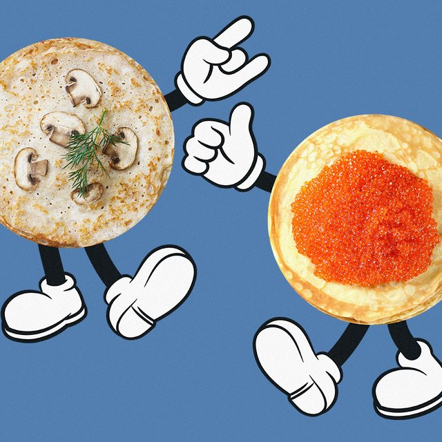 С красной икрой или слегка с припёком? Тест: какой вы блин