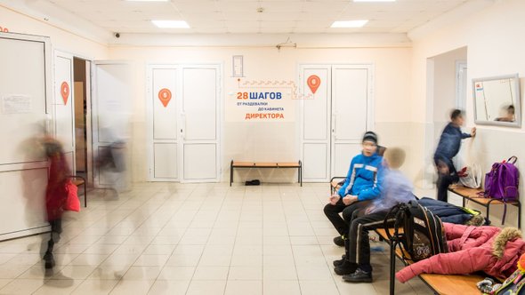 оформление гардероба школы № 1080 студией 33dodo