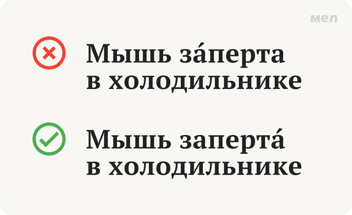 грамотность постановка ударения заперта