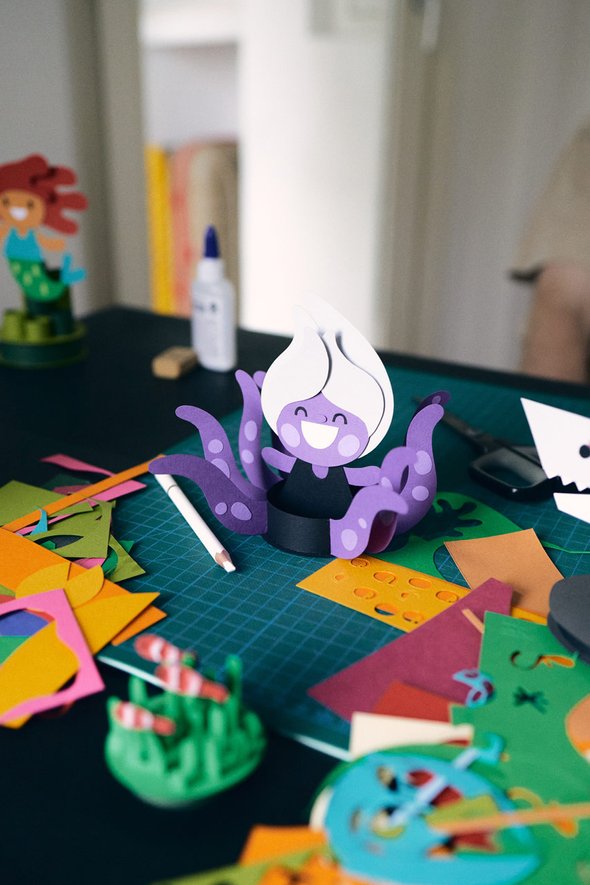 Осьминог, скульптура, картон, интервью