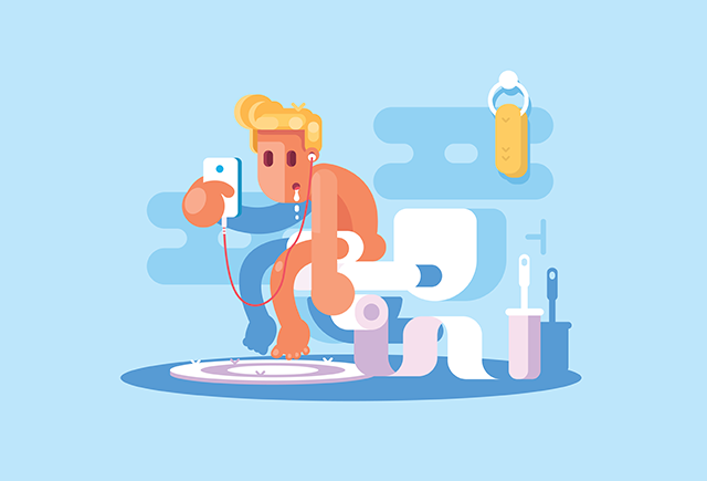 Можно ли ребёнку сидеть на унитазе с телефоном?