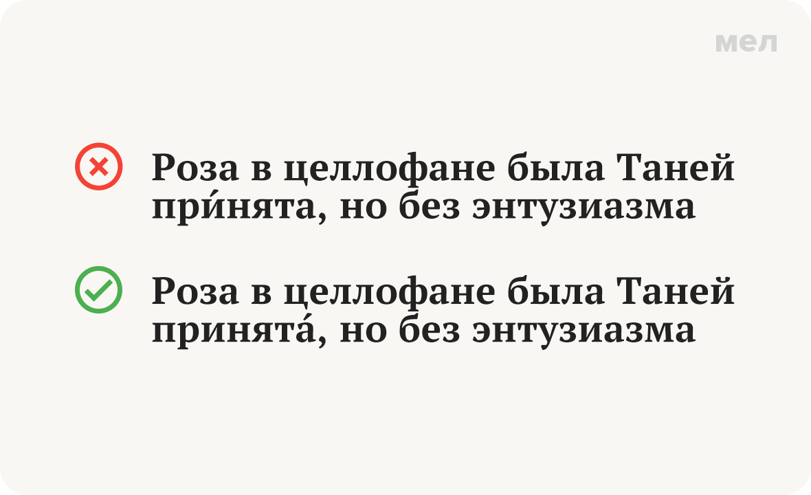 При́нята или принята́? Как говорить правильно