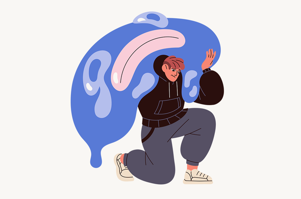 Иллюстрация. Подросток стресс, усталость. Вранье, ссоры и срывы дедлайнов: 9 ошибок, которые полезно совершить подростку и которые взрослым не нужно исправлять