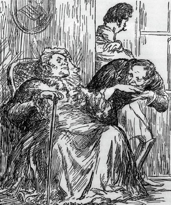 Репродукция иллюстрации Кукрыниксов к роману «Господа Головлёвы». Салтыков-Щедрин