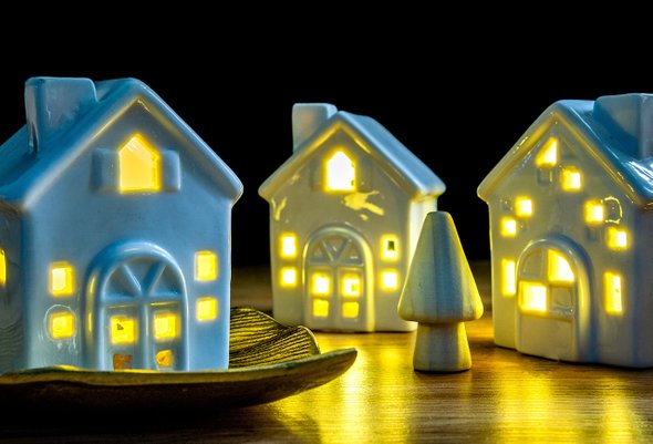 Керамические дома с освещением